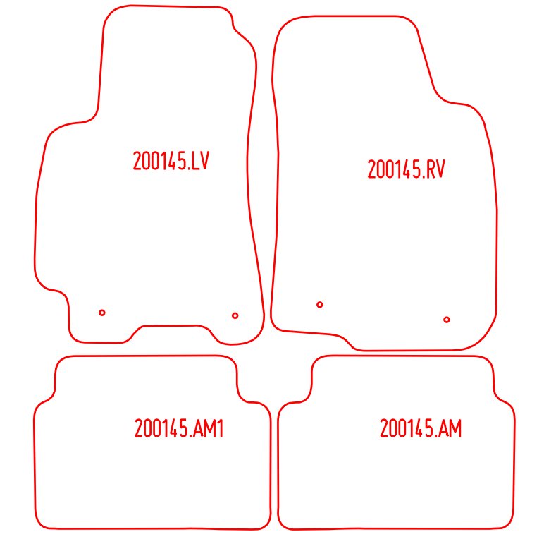 Automatten Daewoo Lanos hatchback / Lanos sedan (1997-2003)