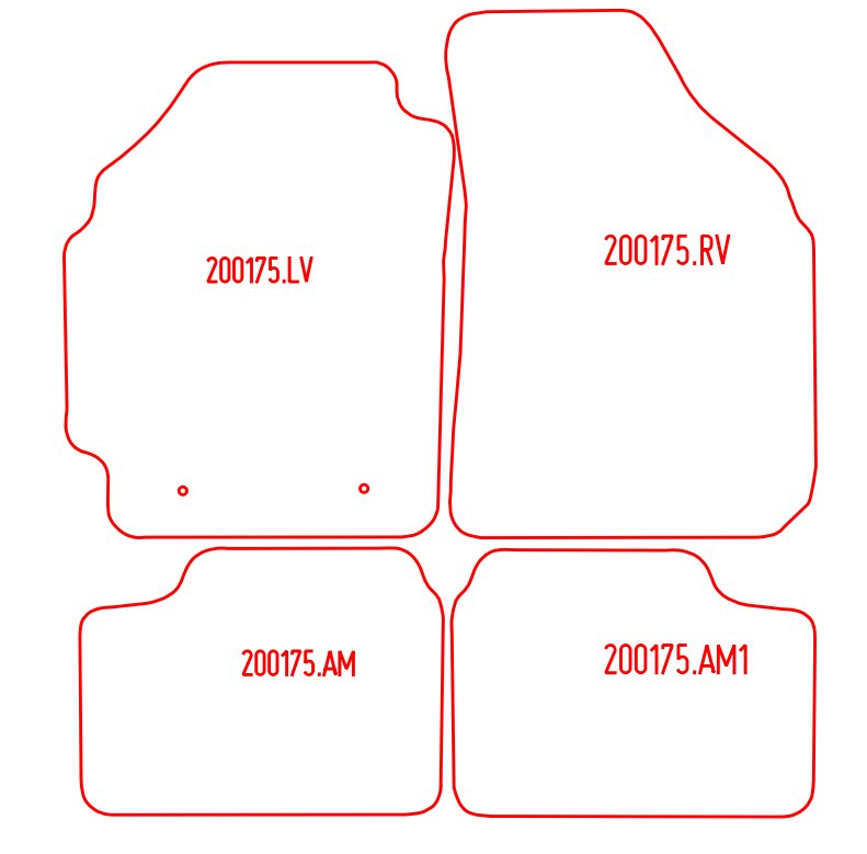 Automatten Daewoo Matiz (1998-2001)
