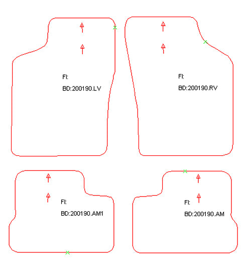 Automatten Daewoo Nexia hatchback / Nexia sedan (1995-1997)