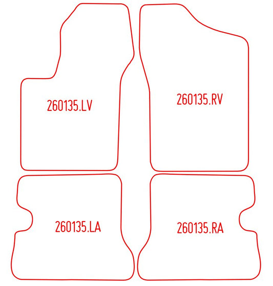 Automatten Fiat Seicento (1998-2005)