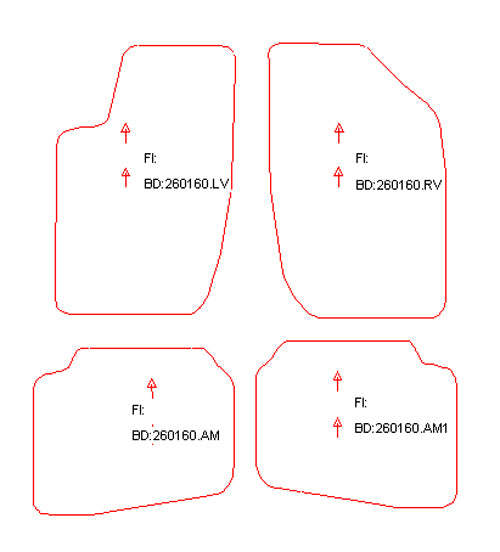 Automatten Fiat Croma (1986-1996)