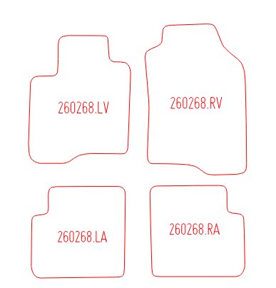 Automatten Fiat Panda III (2011-Heden)