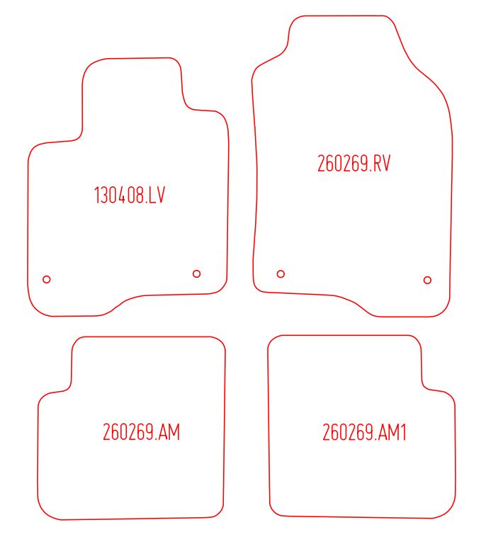 Automatten Fiat Panda III (2011-Heden)