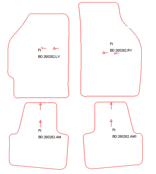 Automatten Fiat Punto (2003-2009)
