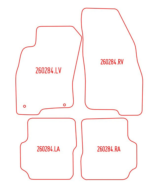 Automatten Fiat Punto Evo (2009-2012)