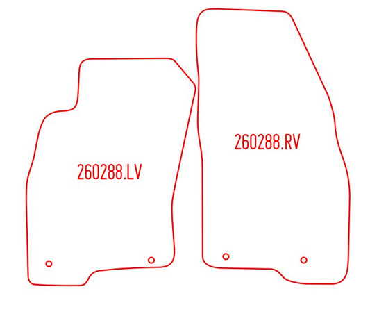 Automatten Fiat Punto (2012-Heden)