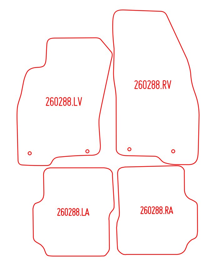 Automatten Fiat Punto (2012-Heden)