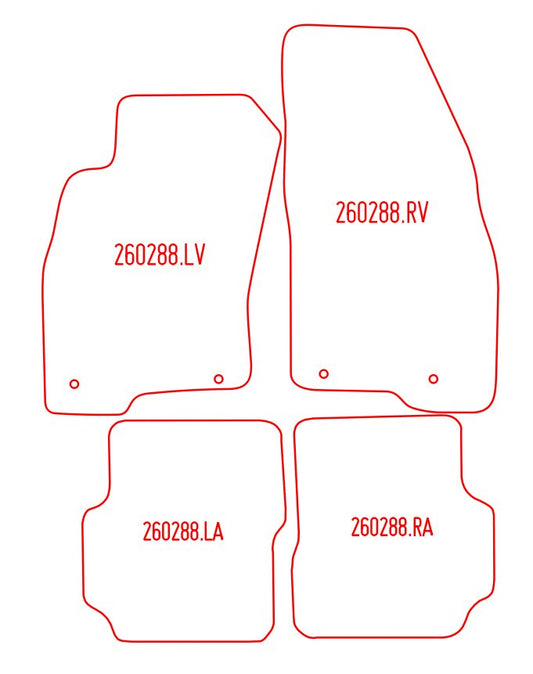 Automatten Fiat Punto (2012-Heden)