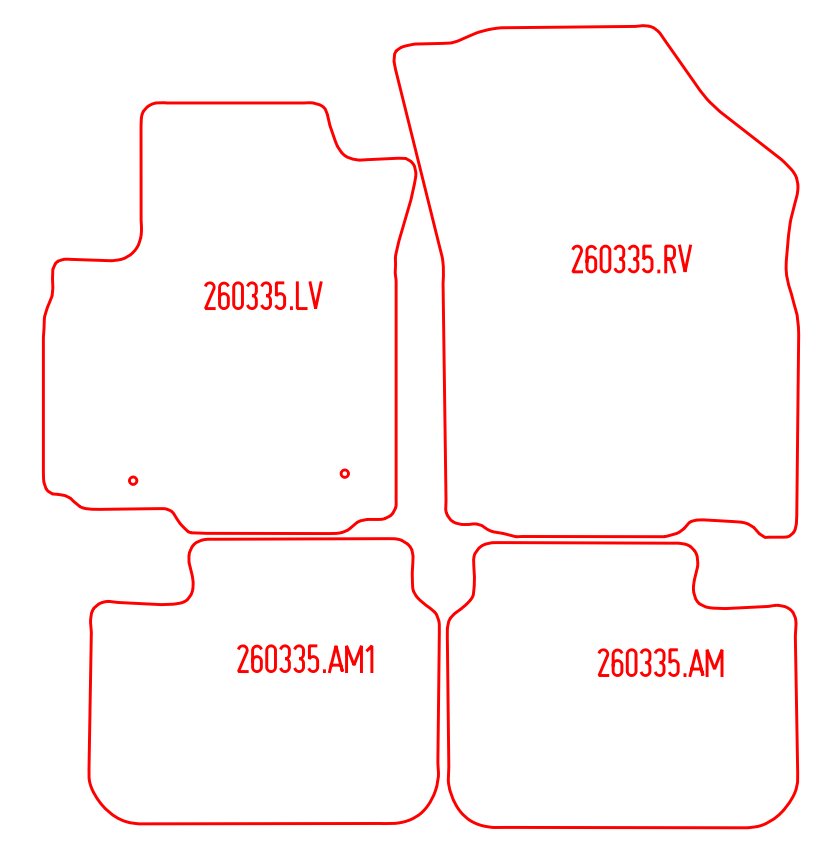 Automatten Fiat Sedici (2006-2014)