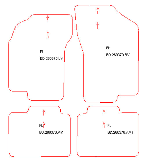 Automatten Fiat Tipo (1993-1995)