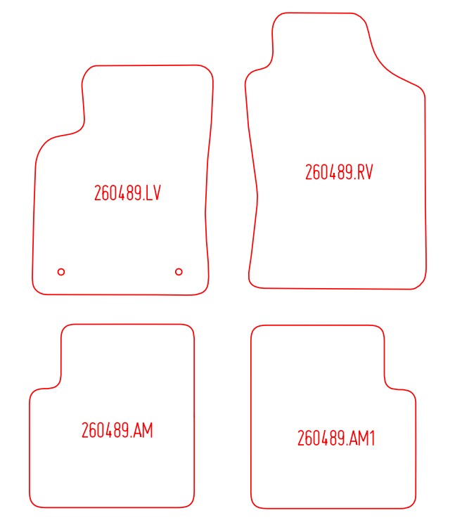 Automatten Fiat 500 hatchback / 500C cabriolet (2010-2013)