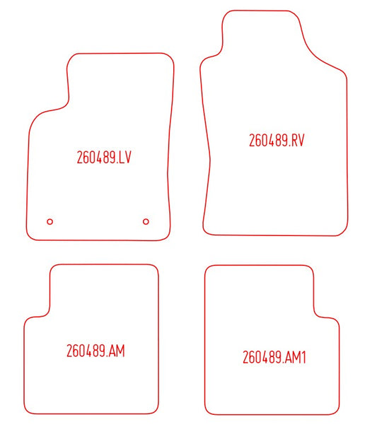 Automatten Fiat 500 hatchback / 500C cabriolet (2010-2013)