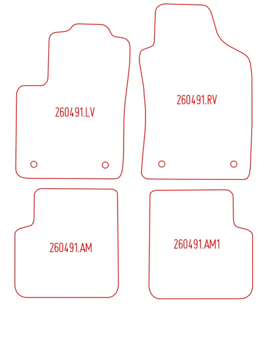 Automatten Fiat 500 (2013-Heden)