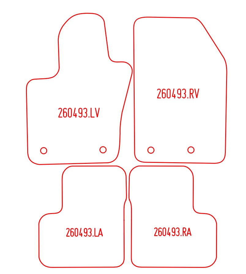 Automatten Fiat 500X (2015-Heden)