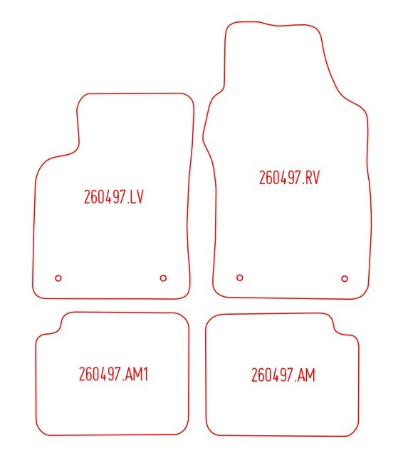 Automatten Fiat 500 (2013-Heden)