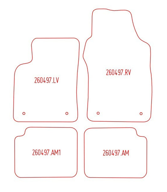 Automatten Fiat 500 (2013-Heden)