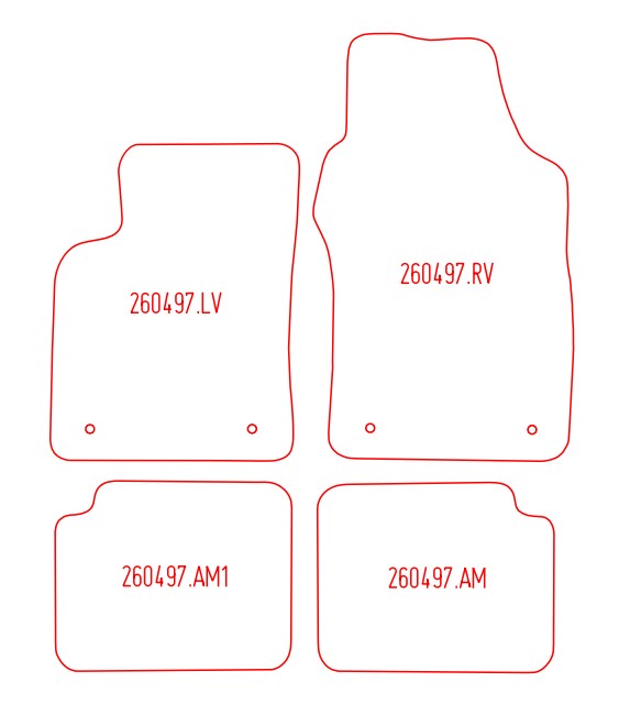 Automatten Fiat 500 (2013-Heden)