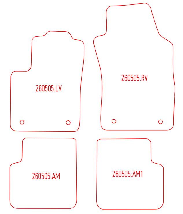 Automatten Fiat 500C (2013-2020)