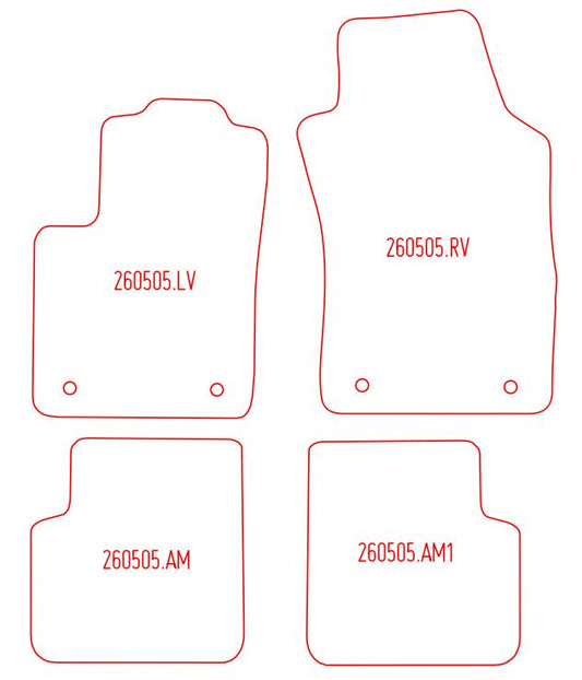 Automatten Fiat 500C (2013-2020)