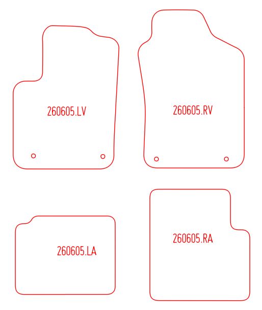 Automatten Fiat 500 Hybrid (2020-Heden)
