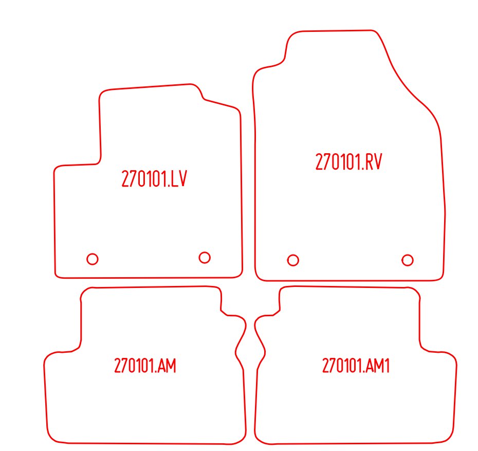 Automatten Ford Tourneo Connect (2003-2013)