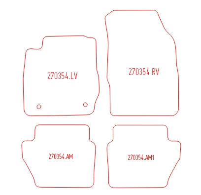 Automatten Ford Fiesta hatchback / Fiesta VI Facelift 3 deurs Hatchback / Fiesta VI Facelift 5 deurs Hatchback (2013-2013)