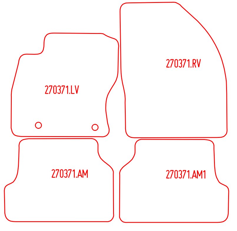 Automatten Ford Focus hatchback / Focus sedan / Focus Wagon stationwagon (2008-2008)