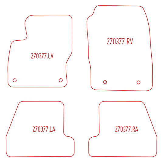 Automatten Ford Focus hatchback / Focus sedan / Focus Wagon stationwagon (2015-2018)