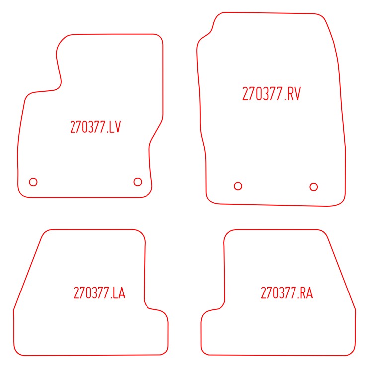 Automatten Ford Focus hatchback / Focus sedan / Focus Wagon stationwagon (2015-2018)