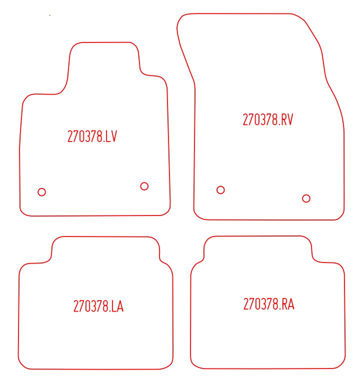 Automatten Ford Focus hatchback / Focus Wagon stationwagon (2018-Heden)