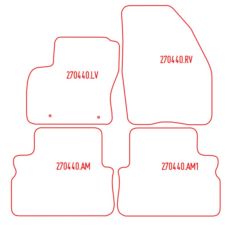 Automatten Ford Kuga (2008-2011)