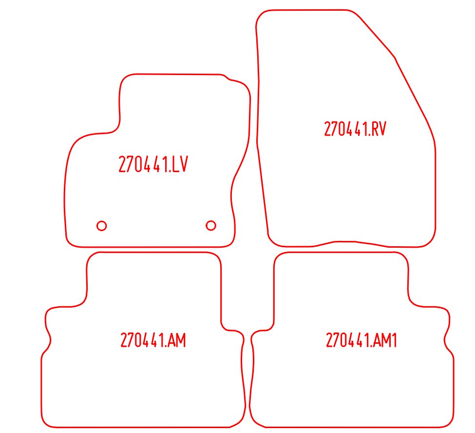 Automatten Ford Kuga (2011-2013)
