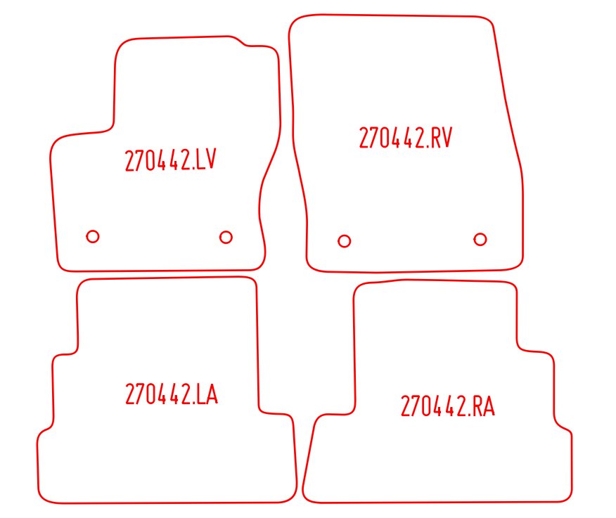 Automatten Ford Kuga (2013-2019)