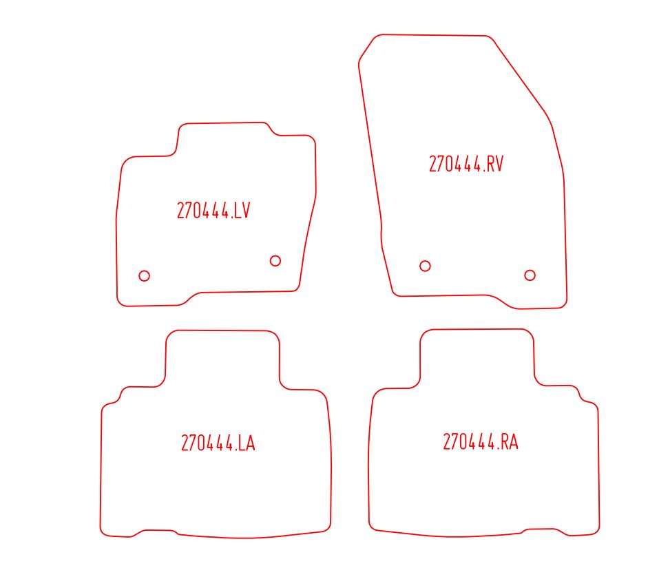 Automatten Ford Edge (2016-Heden)