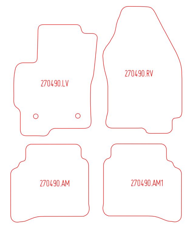 Automatten Ford Mondeo hatchback / Mondeo sedan / Mondeo stationwagon (2000-2007)