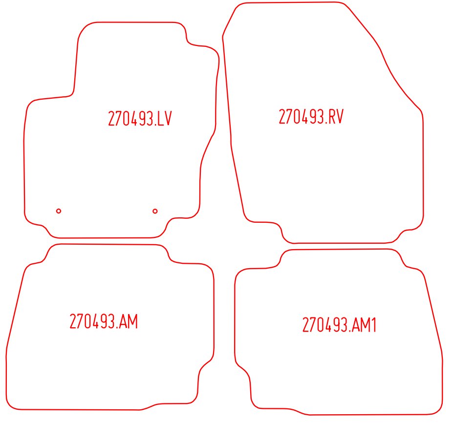 Automatten Ford Mondeo hatchback / Mondeo sedan / Mondeo stationwagon (2007-2013)