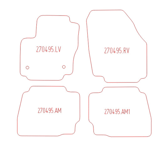 Automatten Ford Mondeo hatchback / Mondeo stationwagon (2013-2015)