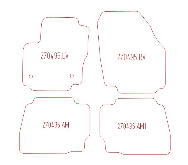 Automatten Ford Mondeo hatchback / Mondeo stationwagon (2013-2015)