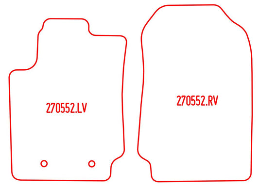Automatten Ford Ranger / Ranger dubbel cabine (2011-2023)
