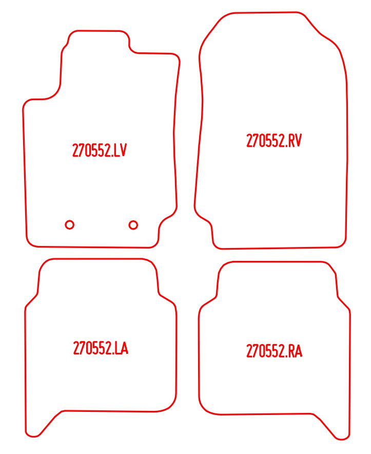 Automatten Ford Ranger / Ranger dubbel cabine (2011-2023)