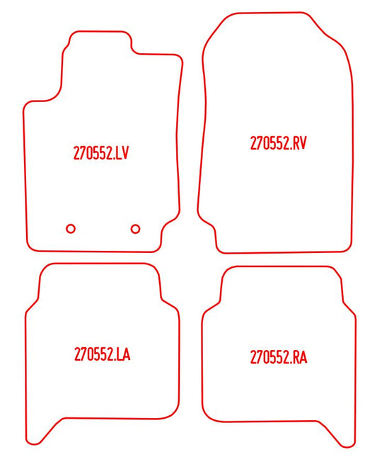 Automatten Ford Ranger / Ranger dubbel cabine (2011-2023)