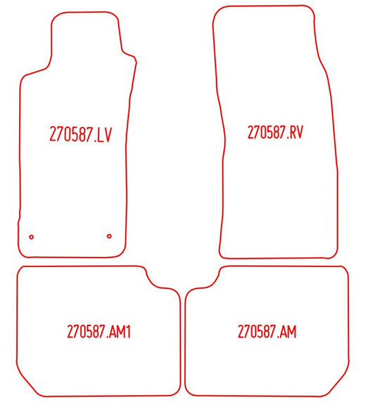 Automatten Ford Sierra 4x4 Cosworth hatchback / Sierra 4x4 Cosworth sedan (1986-1993)