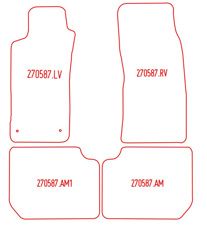 Automatten Ford Sierra 4x4 Cosworth hatchback / Sierra 4x4 Cosworth sedan (1986-1993)