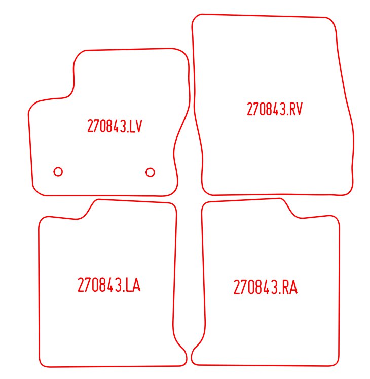 Automatten Ford Tourneo Connect (2014-2021)