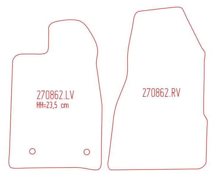 Automatten Ford Transit Custom / Transit Custom (dubbel cabine) (2012-2014)
