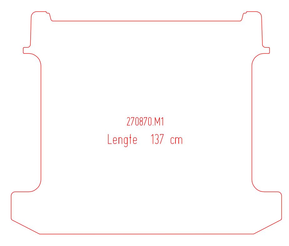 Laadvloermat Ford Transit Custom (dubbel cabine) (2015-2014)