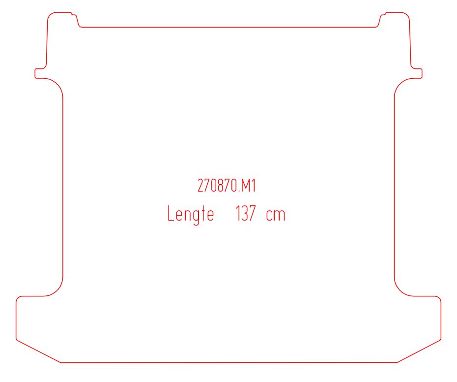 Laadvloermat Ford Transit Custom (dubbel cabine) (2015-2014)