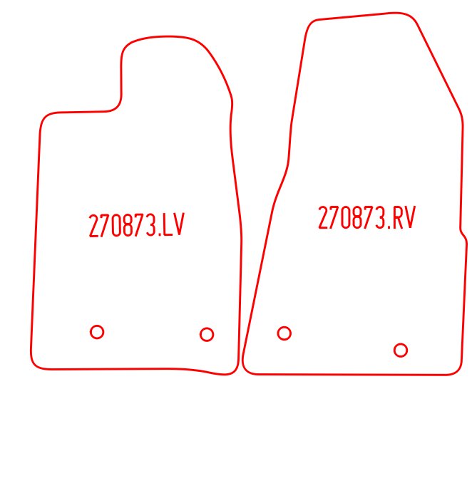 Automatten Ford Transit Custom / Transit Custom (dubbel cabine) (2015-2023)