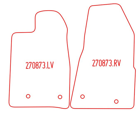 Automatten Ford Transit Custom / Transit Custom (dubbel cabine) (2015-2023)