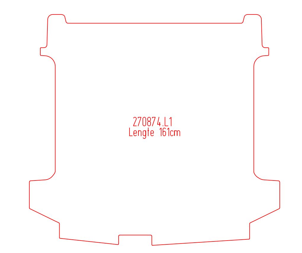 Laadvloermat Ford Transit Custom (dubbel cabine) (2015-2014)